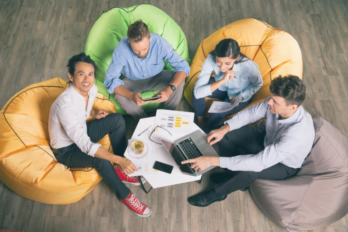 Remote team collaboration in a professional setting